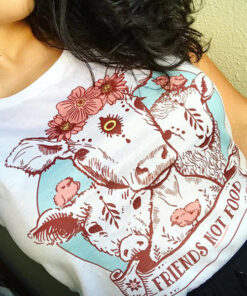 vegan tshirt friends not food