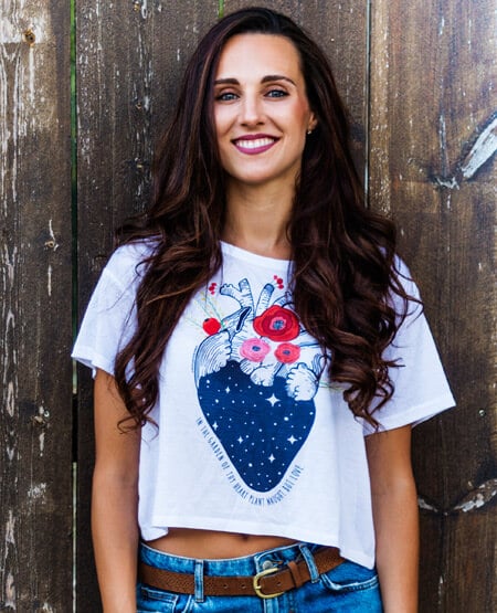 heart anatomy tshirt floral crop top shirt