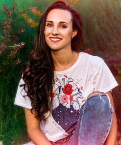 heart anatomy floral top