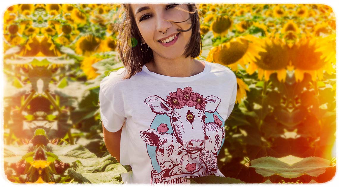 vegan shirt friends not food crop top