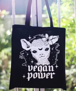 vegan tote bag vegan power