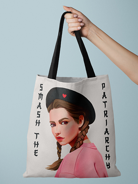 Smash de Patriarchy Feminist Canvas Tote Bag Tassen & portemonnees Draagtassen 
