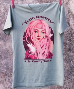Alternative view of Vegan shirt - True Beauty is Cruelty Free